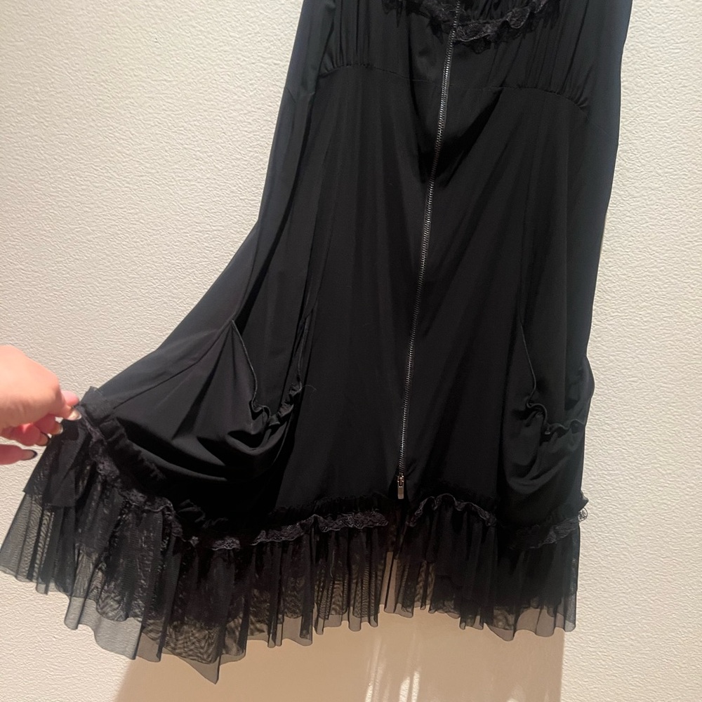 Black Lace-Trim Dress